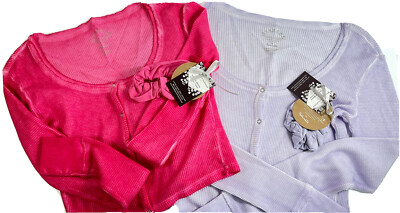 Sundown by Spendid Crop Top XS-XL Juniors Lilac or Jasmine Crop w scrunchie $38
