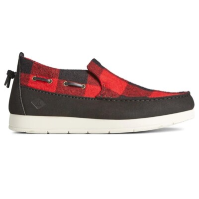Sperry Moc-Sider Buffalo Check Herren Sneaker Halbschuhe Slip On STS23720