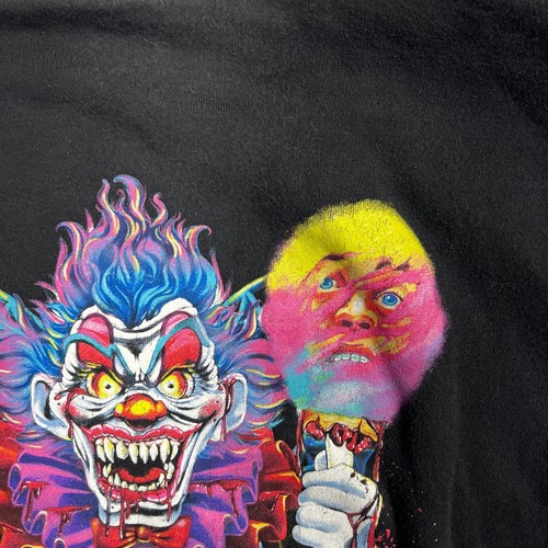 VTG Child Boy Girl Youth Large Siz Flags Fright Fest Clown Hoodie Sweatshirt - Picture 8 of 10
