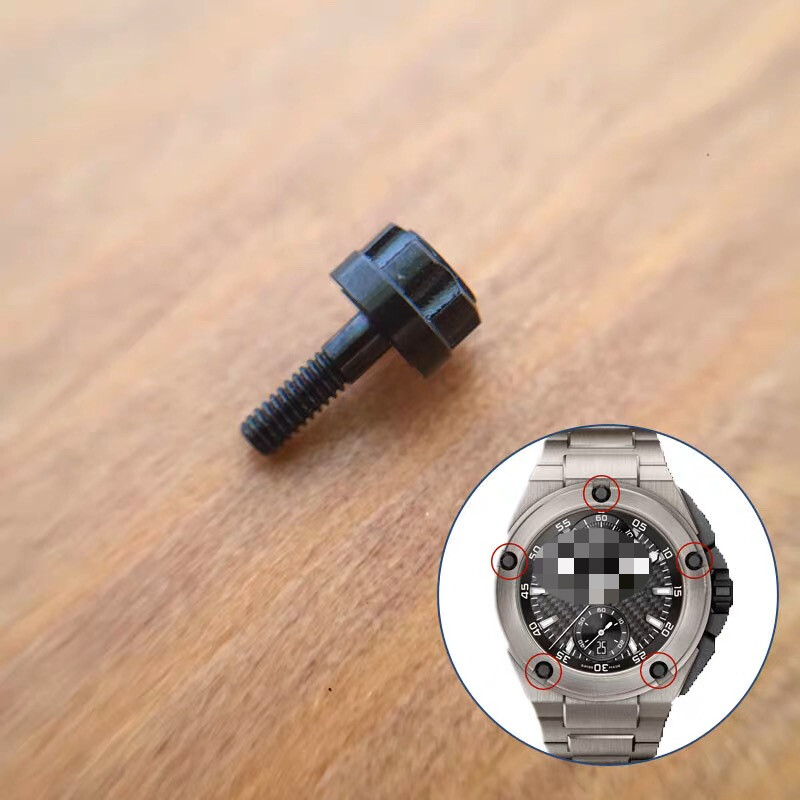 Black PVD Watch Bezel Hexagram Screw for IWC INGENIEUR FAMILY Watch Case/Bezels