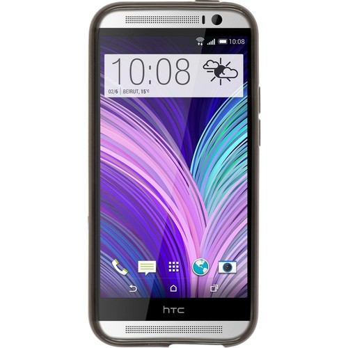 Silicone Case for HTC One M8 transparent black + protective foils - 第 2/4 張圖片