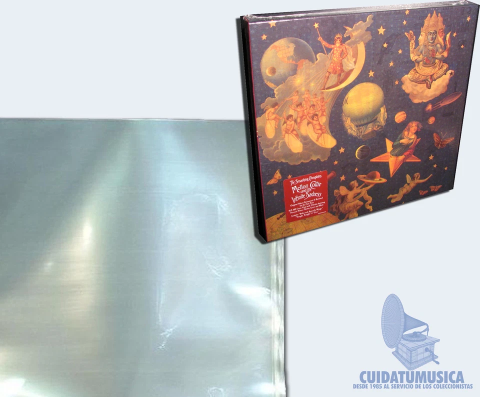 10 FUNDAS GRANDES PARA BOX SETS (CAJAS) DE VARIOS DISCOS DE VINILO LP 12" MAXI