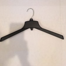 Lot of 50 HEAVY DUTY Black Hangers 17" wide - Short Neck - for MEN CLOTHES