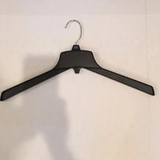Lot of 50 HEAVY DUTY Black Hangers 17" wide - Short Neck - for MEN CLOTHES