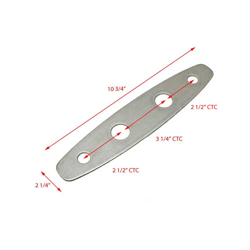 Tiara Boat Cleat Back Plate 5339960 10 3/4 Inch Stainless Steel eBay