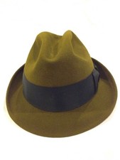 Vintage 60s Royal Stetson dark brown olive Whippet-style fedora Size 7 Hat