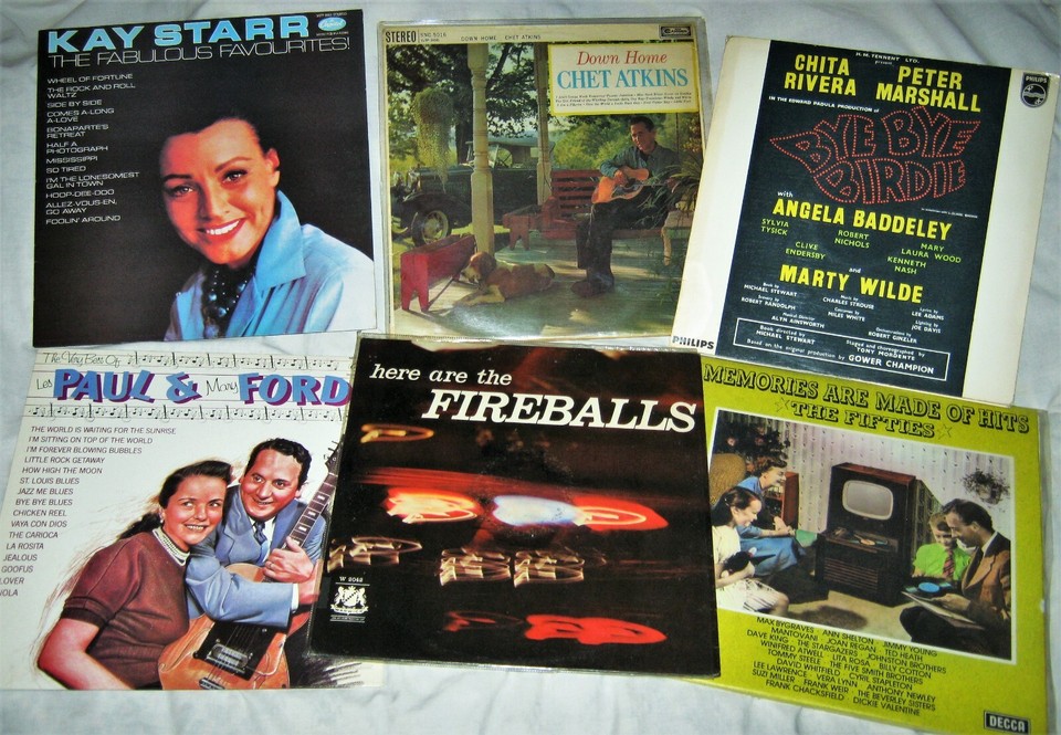 VINYL Lp RECORDS LOT Vintage Pop Rock & Roll Fireballs Jack Scott ...
