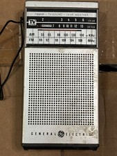 Vintage General Electric Radio AM/FM Weather TV Sound Model 7-2934A Tested Works