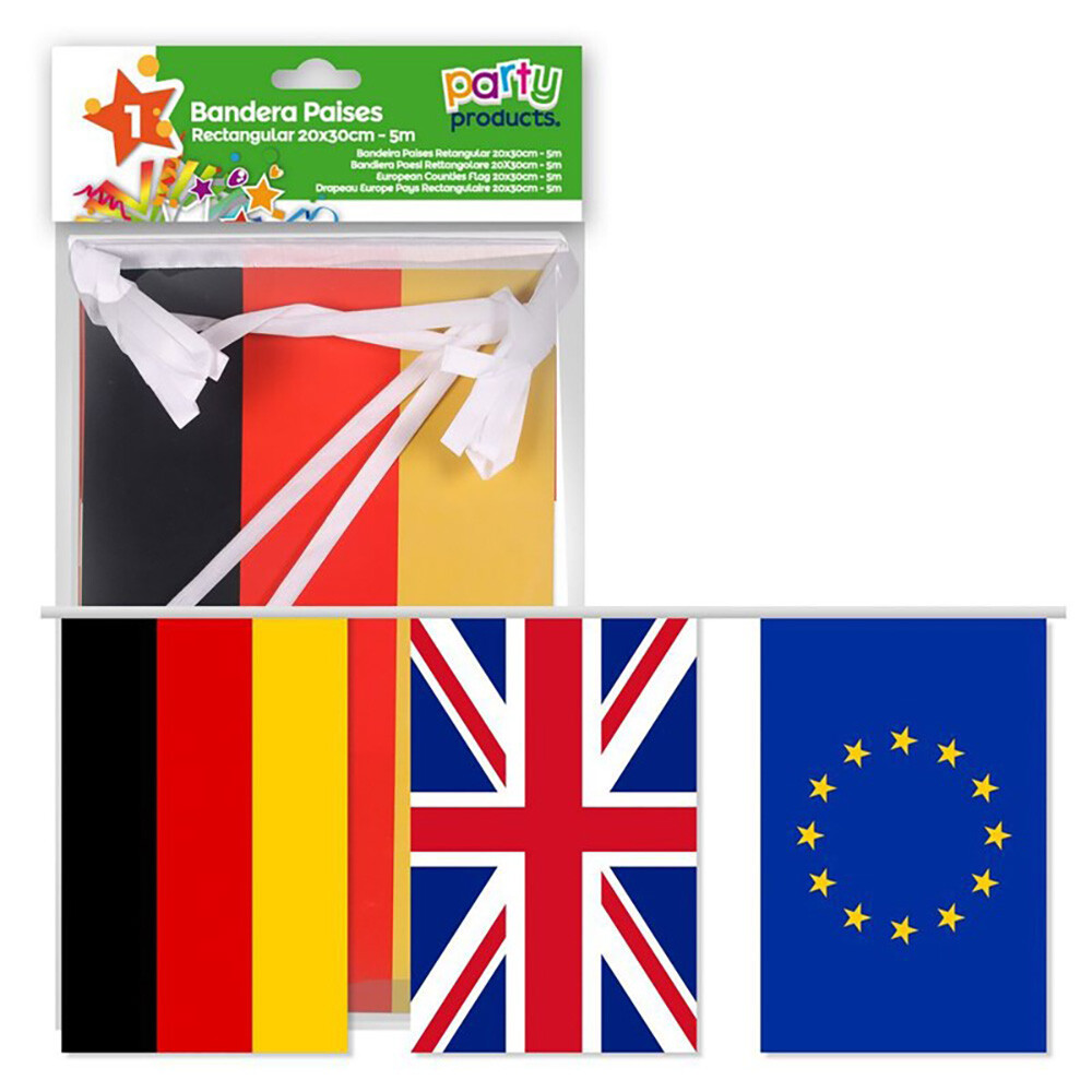 Bandiere Paesi Europei Rettangolare 20X30CM PARTY PRODUCTS
