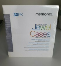Memorex 30 PK Slim Clear Jewel Cases 30 Pack CD DVD SEALED