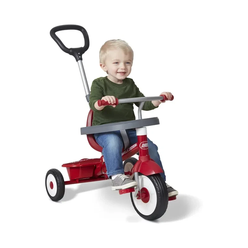 Red 3 in 1 Stroll n Trike 3 Stages Grows with Child Kids Bikes