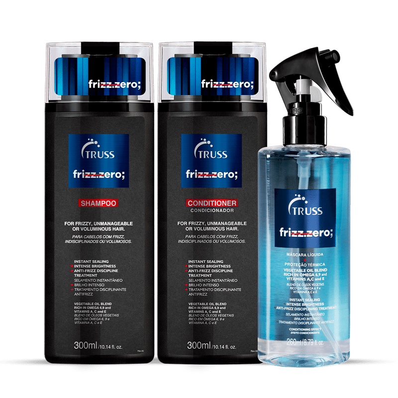 APROTIE Shampoo Zero 3本セット TRUSS FRIZZ.ZERO; Shampoo & Conditioner & Thermal Protector