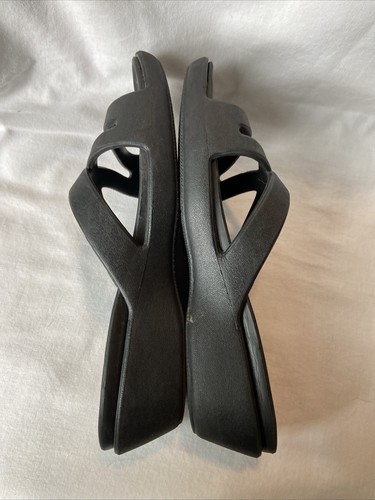 Crocs Patricia II Wedge Sandal Women's Black Strappy Waterproof Slide Size 11 - Picture 6 of 8