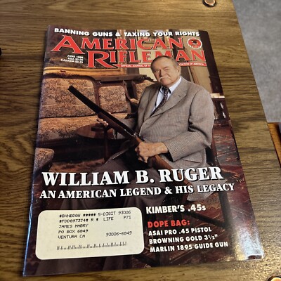 その他 Bill magazine American Rifleman Magazine June 1998 William B Ruger