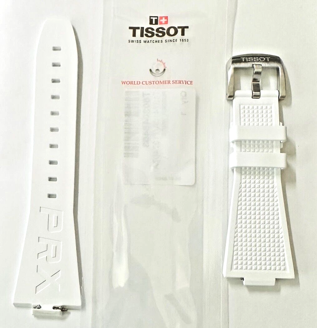 Original Tissot PRX For Case-Back # T137407A White Rubber Watch