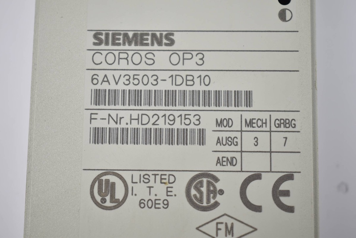 Siemens Front + Backcover TD200 Panel 6AV3503-1DB10 ( 6AV3 503-1DB10 ) C