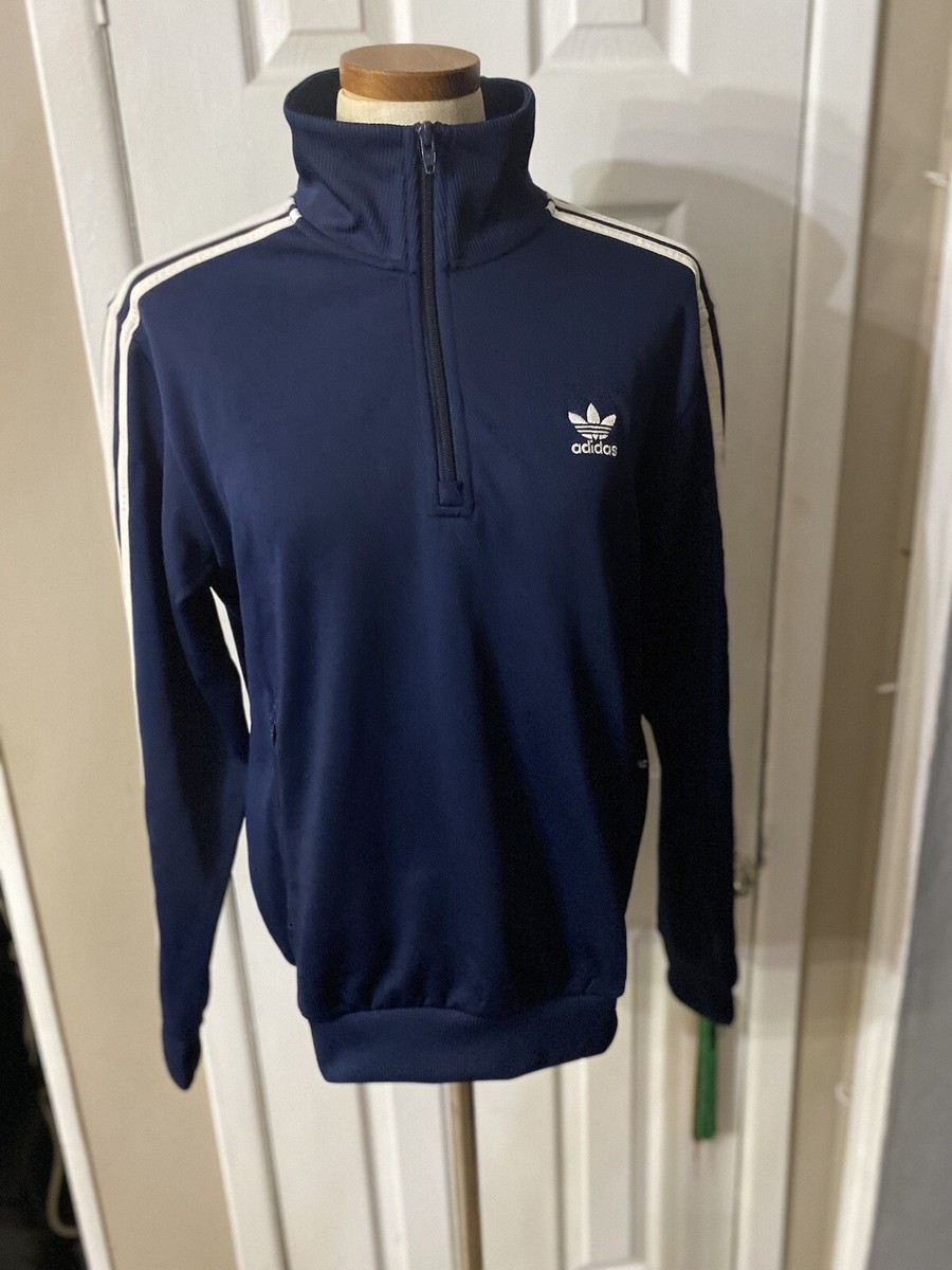 NWT [S] adidas Originals x Pop Bauer 1/4 Zip Track Top; Navy