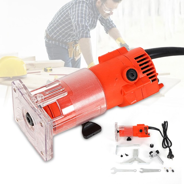 Trim Router With Wrench 3000RPM 300W Edge Woodworking Cuts Electric