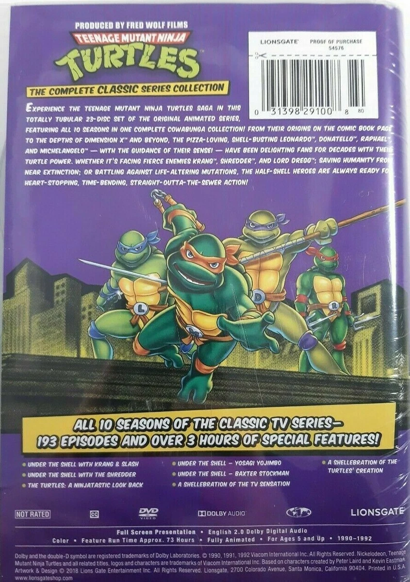 Teenage Mutant Ninja Turtles Complete Classic Series Collection - DVD