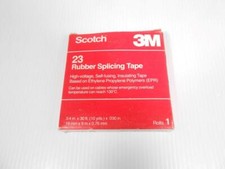 3M Scotch 23 Rubber Splicing Tape 3/4" X 30 FT 1 Roll. Black.