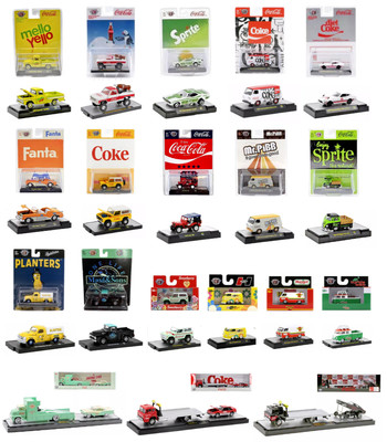 M2 Machines Diecast Soda Themed Cars