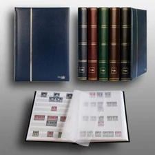Prophila stockbook  stamp album (new) 60 white sides, padded blue cover