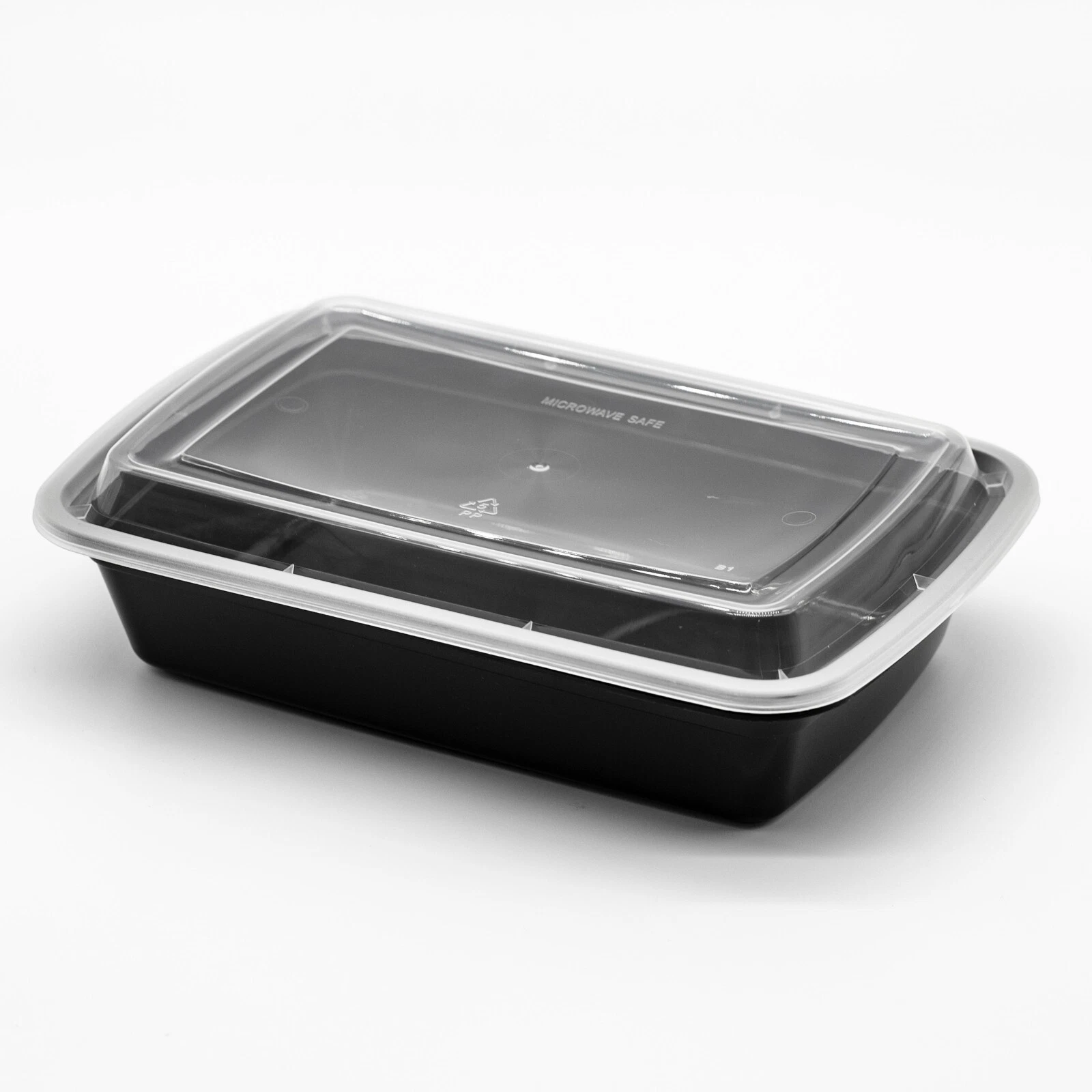 38oz Rectangular PP Microwaveble Takeout Togo Food Container 150 sets/cs 988-38B