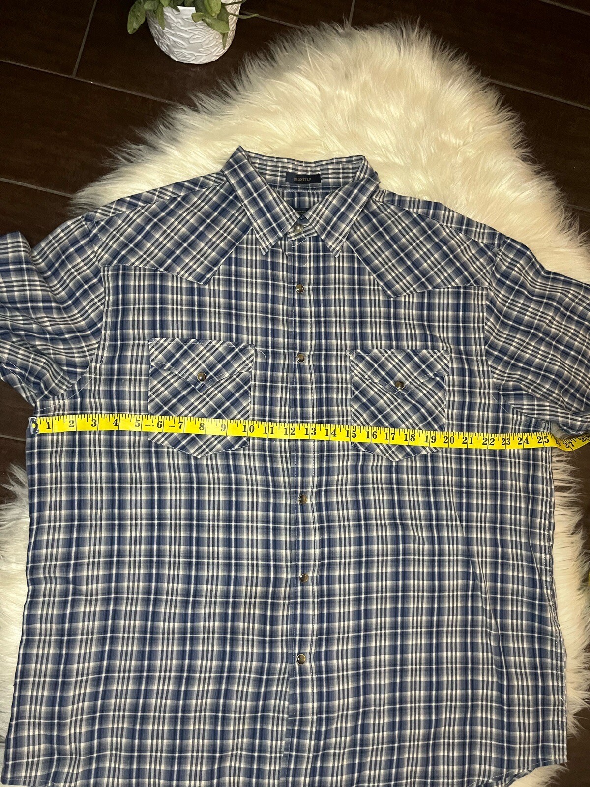 Pendleton Frontier plaid pearl snap button down s… - image 4