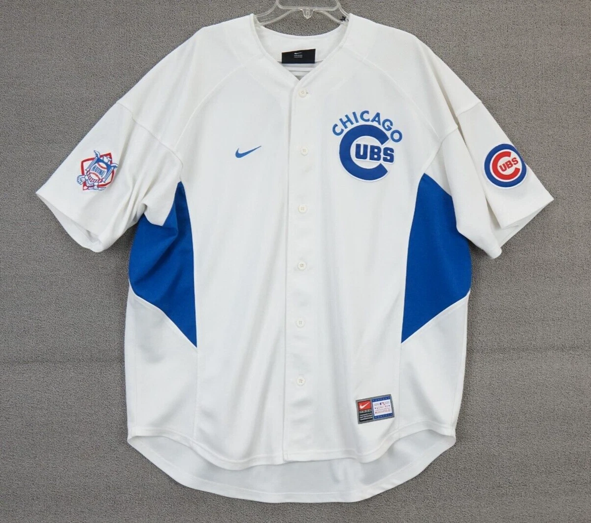 Nike Team Men Baseball Jersey XL White Chicago Cubs MLB Embroidered