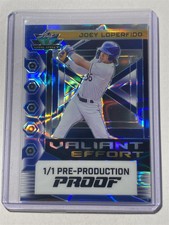JOEY LOPERFIDO jays 2023 Leaf Eclectic Valiant Effort Lava BLUE PROOF 1/1 (B2)
