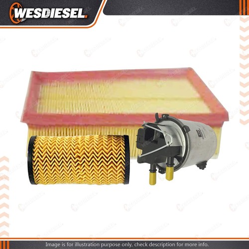 Wesfil Oil Air Fuel Filter Service Kit fits BMW X5 E53 3.0L TDi 6Cy1