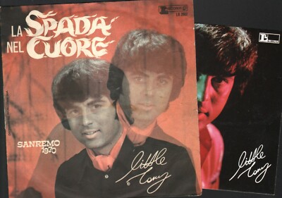 SANREMO 70-LITTLE TONY LA SPADA NEL CUORE+1 45 all'interno cartolina originale