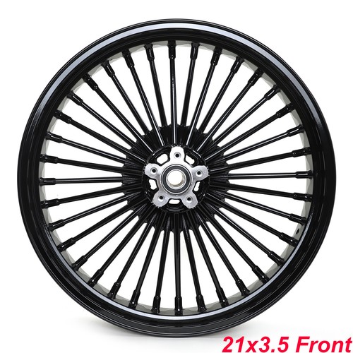 21X3.5 17X6 Fat Spoke Wheels Rim for Harley Softail Fatboy Dyna Wide Glide FXDWG - Picture 2 of 12