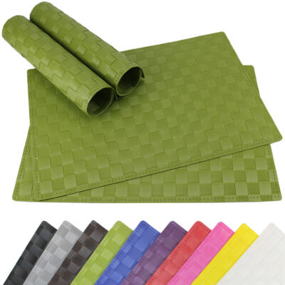 Tischsets Platzsets MODERN 4er Set geflochten Kunststoff bunt / Farbe wählbar