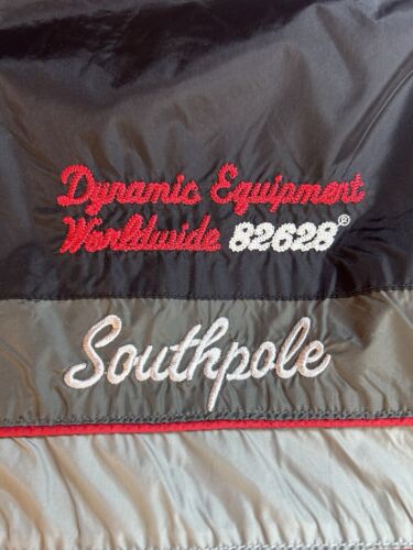 Vintage South Pole Jacke Herren XL Full Zip Trainingsjacke Windbreaker Schwarz Y2K - Bild 2 von 8