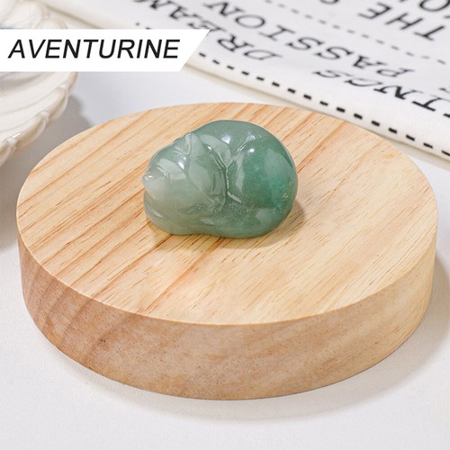 1PC 1.5" Crystal Carved Sleeping Cat Quartz Chakra Stone Luck Kitty Statue Reiki - Imagen 9 de 19