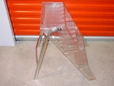 KARTELL ITALY UPPER STEP LADDER CLEAR ACRYLIC CHROME MODERN DESIGN MID CENTURY