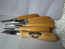 Set coltelli intaglio vintage due ciliegie 6 pezzi Germania attrezzi lavorazione legno leggi!