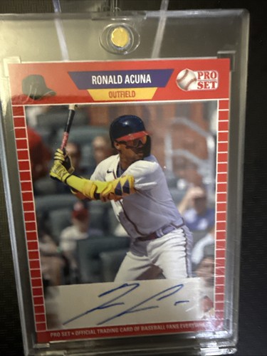 Ronald Acuna Jr. Autograph 2021 Leaf Pro Set PSA-RA1 Atlanta Braves
