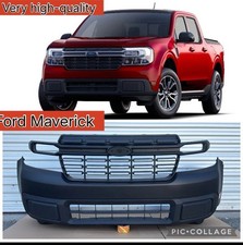 2022-2023-2024 Ford Maverick Front Bumper Assembly Set W Uppergrille Primed 2022-2023-2024 Ford Maverick Front Bumper Assembly Set W Uppergrille Primed
