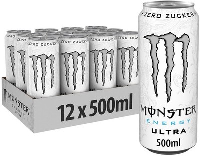 Monster Energy Ultra White Energy Drink 12x500 ml zuckerfrei kalorienfrei