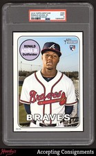 2018 Topps Heritage 5x7 Team Color Swap Var Ronald Acuna Jr. RC ROOKIE /49 PSA 9