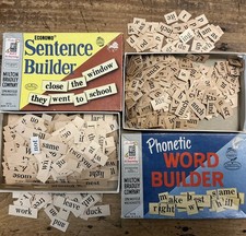 Vintage 60s ECONOMO WORD  PHONETIC SENTENCE BUILDER Milton Bradley 9378 8134