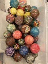 Vintage Super Balls Bouncy Rubber Ball Lot Various Colors  Sizes Lot Of 220 