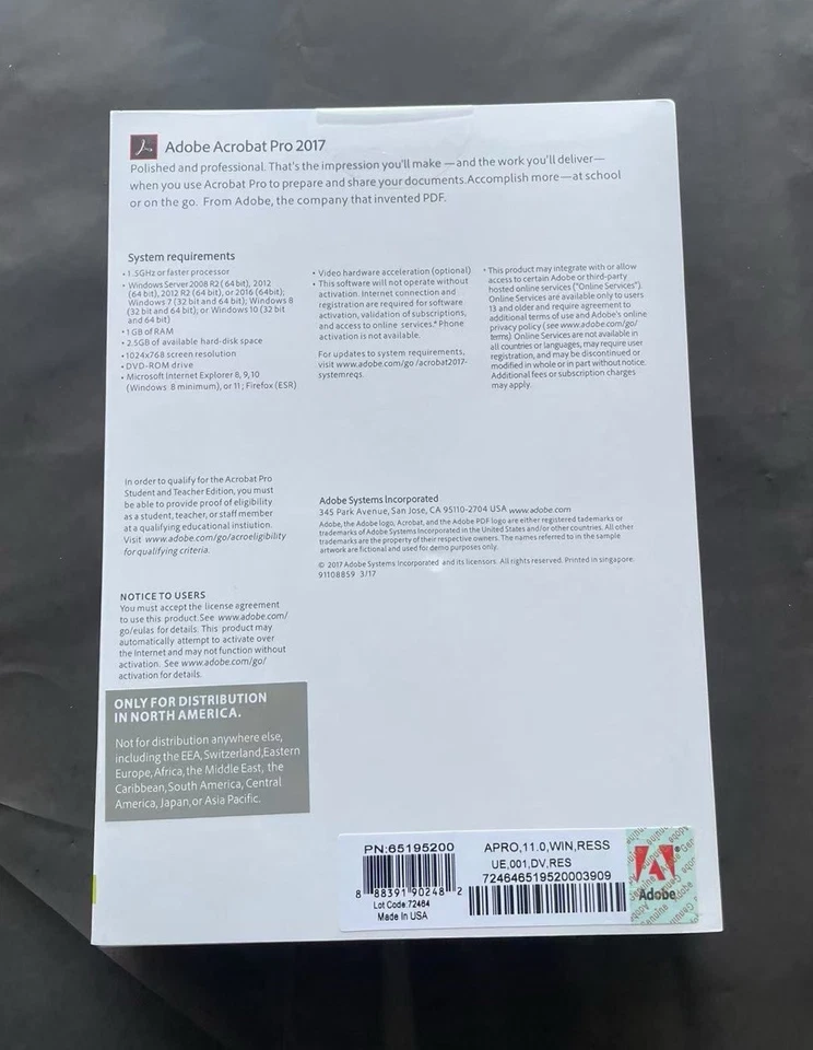 Adobe Acrobat Pro 2017 Boxed | Perpetual License | DVD for Windows - Image 2 of 4