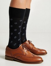 HUGO BOSS  Mens Black Geometric Pattern Socks  One Size UK 6-11 EU 40-46