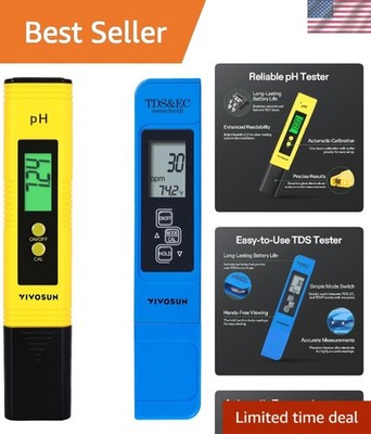Digital pH and TDS Meter Kits: Compact, Accurate, and Certified