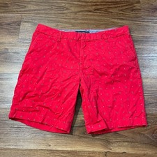 Tommy Hilfiger Shorts Youth Chino Casual Preppy Logo Classic Red Cotton Boys 12