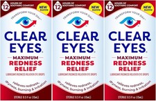 6 Pack Clear Eyes Maximum Strength Redness Relief Eye Drops 0.5oz Each