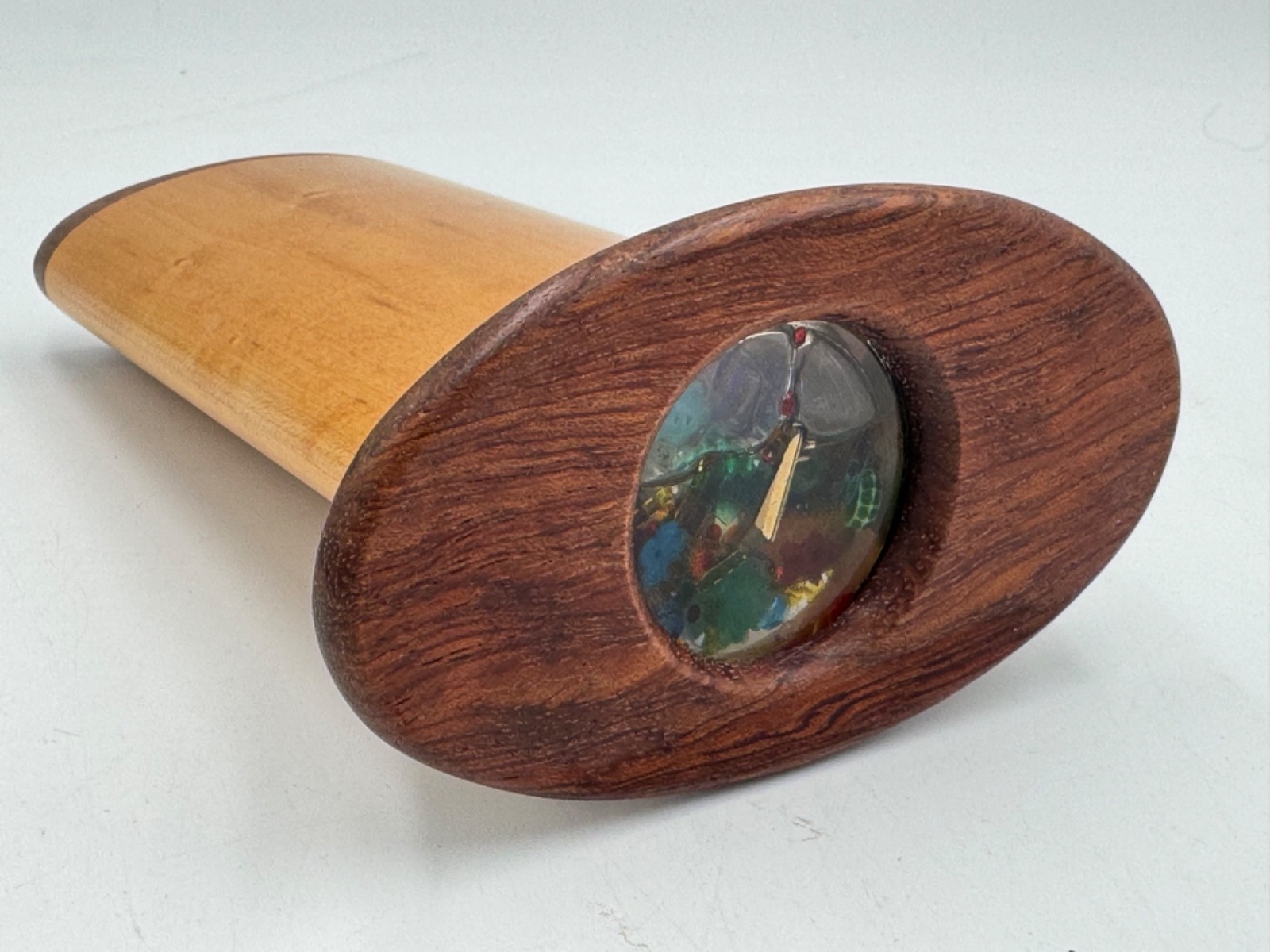 Vintage Henry Bergeson Kaleidoscope Hand Crafted Wood Signed 2005 HTB Studio Art